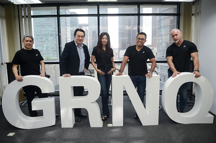 Elain Lockman (middle), cofounders Aimi Aizal and Kyri Andreou have it all to work for now that their fates are tied to GreenPro Capital Corp and its group CEO, CK Lee (2nd left). Left is Julius Kew, director at Ata Plus.