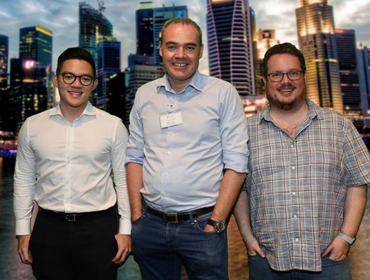 (From left) associate Sia Zong Xi, with Cocoon Capital co-founders and managing partners Will Klippgen; and Michael Blakey 