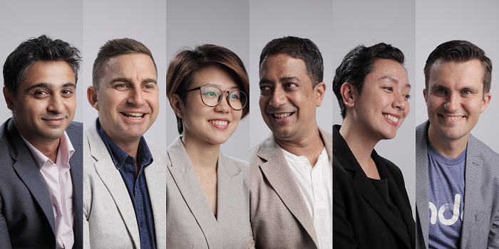 Ada's new leadership with five promotions and one new hire in Indonesia. (From left) Faraz Khan, Adrian Burton, Summer Choo, Mahesh Neelakantan, Mayi Baviera and Kirill Mankovski.