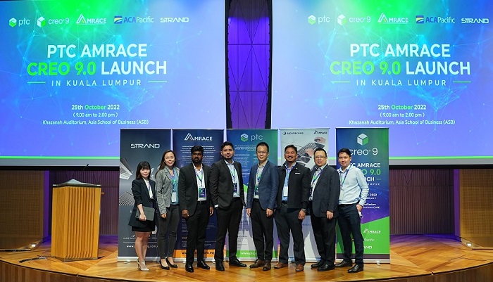 Naguib Mohd Nor (3rd from right), CEO of AMRACE and Strand Malaysia at the launch of the AMRACE-PTC partnership. 