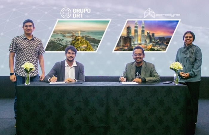 (From left) Amir Zakwan Anuar, Aerodyne’s Chief Strategy Officer, Mateus Santos, Grupo DR1 CEO, Kamarul A Muhamad, Aerodyne’s Founder and Group CEO, and Azita Azizan, Aerodyne’s Group Chief Governance Officer.