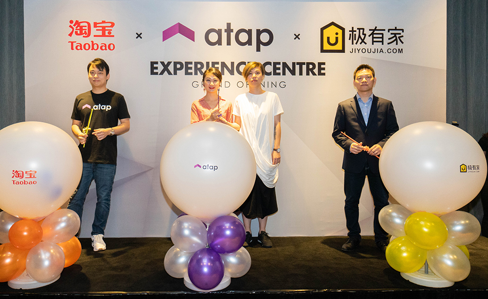 (From left) Taobao and Tmall World ED & founder Sim Moh Sheng; Hancock Home country director for SEA & Hong Kong Mickey Xiong; Hancock Home partner and store manager Cherry Chu; and Coconordic founder Klevn Wu
