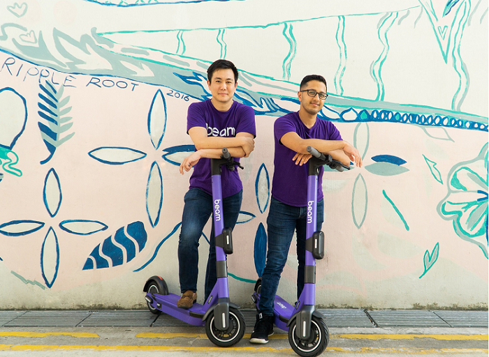  Beam’s founders, Alan Jiang (left), CEO and Deb Gangopadhyay, CTO.