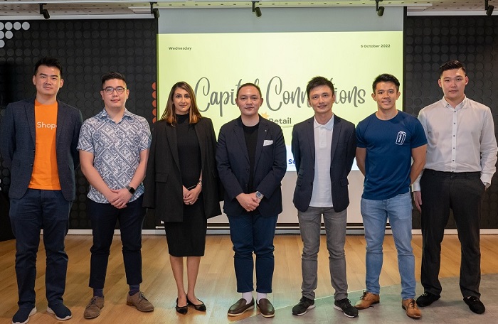 (L to R): Kenneth Soh, Head of Marketing Campaigns, Shopee Malaysia; Melvin Chee, Chief Executive Officer, RPG Commerce; Nisha Devina Roy, Managing Director, M&C Saatchi; Taufiq Iskandar, Chief Executive Officer, Penjana Kapital; Terence Siau, Country Head, Sea Limited; Justin Chan, Founder and Director, Metier Food; and Henry Ting, Chief Executive Officer, TT Racing at the 8th Capital Connections Forum.
