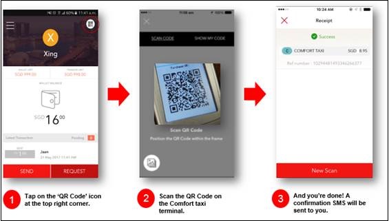DBS introduces QR code payments for Singapore taxis