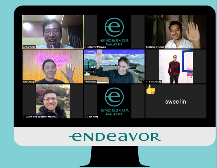 Endeavor Malaysia's inaugural virtual panel in action.