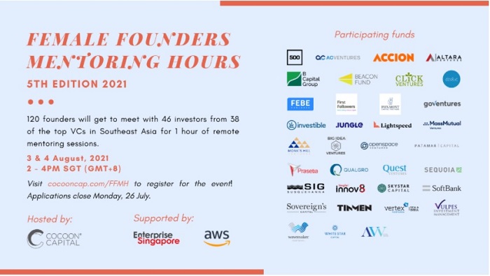 Cocoon Capital’s 5th edition of Female Founders Mentoring Hours invites submissions