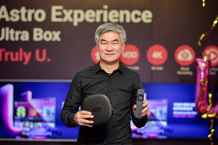 Henry Tan, group CEO of Astro during the launch of the new Ultra Box bundled with broadband which provides the best experience for sport viewing, the company says..