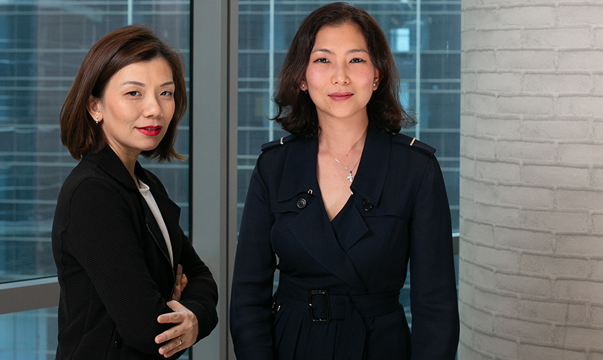 HiDoc CTO & co-founder Carolyn Goh (left) with CEO & co-founder Dr Christina Low