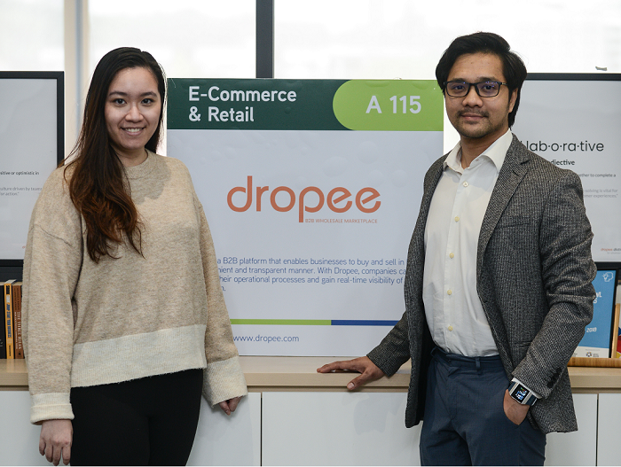 Lennise Ng (left) and Aizat Rahim, cofounders of Macro Tech Ventures Sdn Bhd which owns and operates B2B marketplace, Dropee. Hot on the heels of raising US$1.3 million are  plans to expand into Singapore by end 2020.