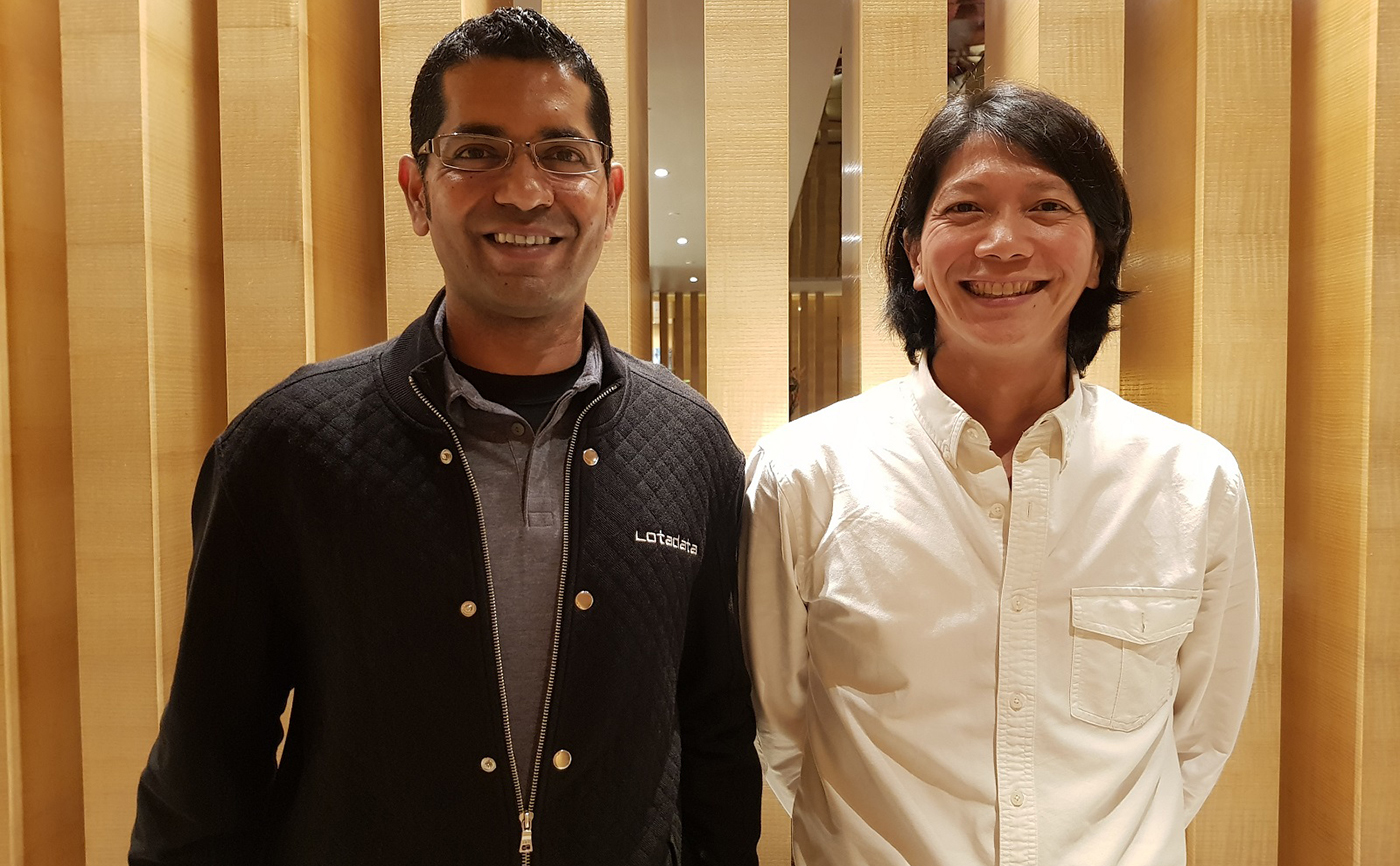 LotaData CEO Apurva Kumar (left) with LotaData Singapore business development VP Yew Leong Lee