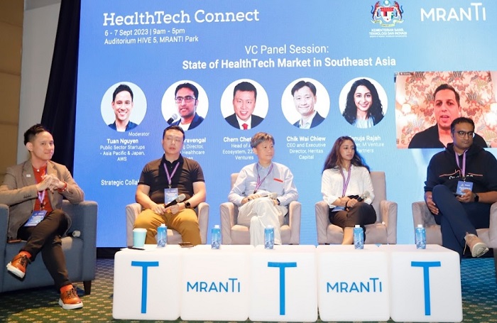 A VC panel during the MRANTI-AWS organised HealthTech Connect in early Sept in Kuala Lumpur. 