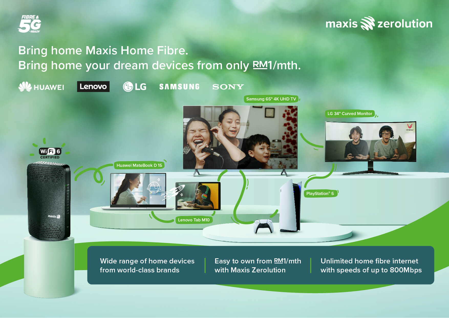​​Maxis customers can choose home devices from RM1 per month