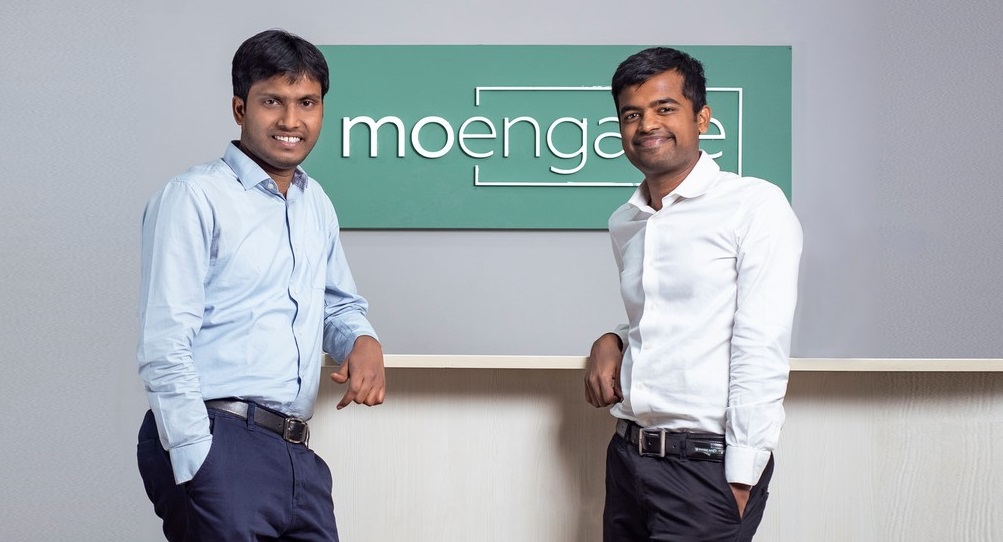MoEngage founders Ravi Teja (left) with Yeshwant Kumar