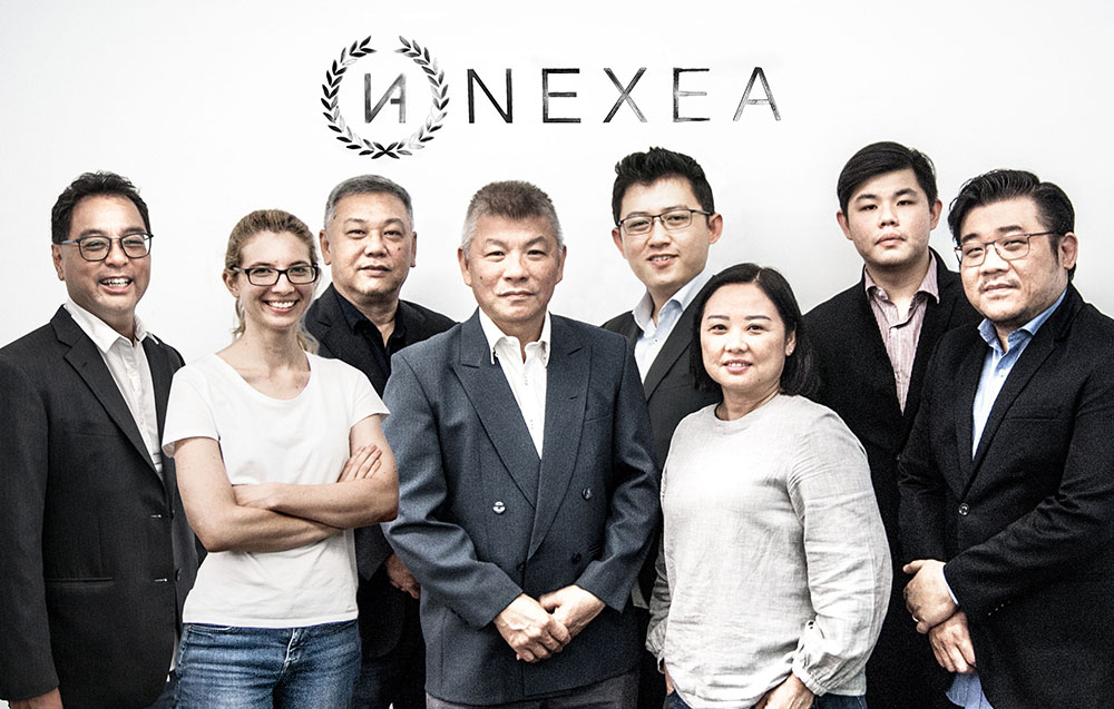 (From third left) Alan Lim; Alex Lim and Ben Lim with the other Nexea partners