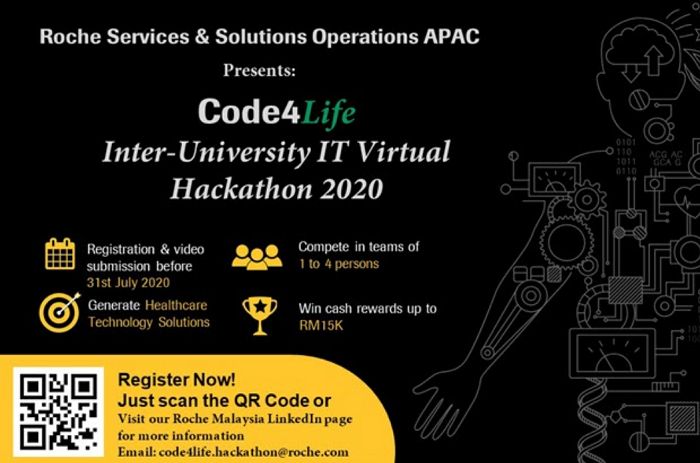  Roche rocks with Code4life Inter-University Virtual Hackathon 2020
