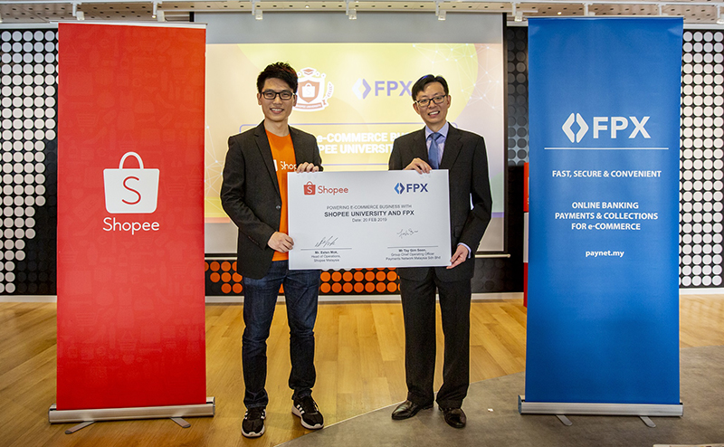 Shopee Malaysia head of operations Esten Mok (left) with Payments Network Malaysia group COO Tay Gim Soon