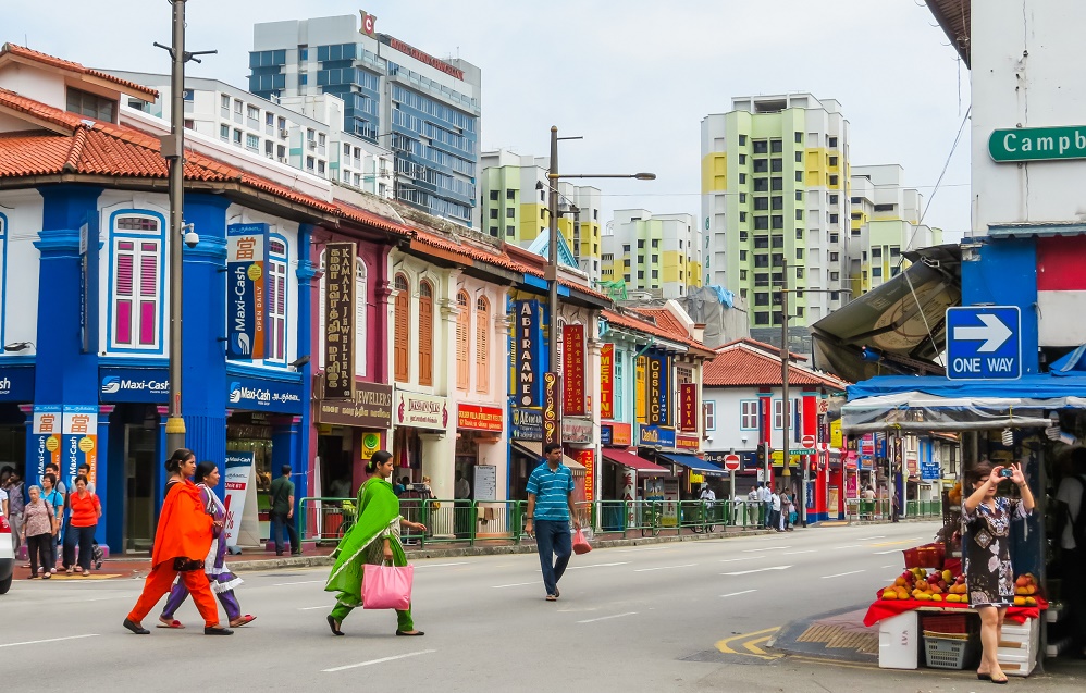 Shoppers in Little India in Singapore. 45% of the Visa study respondents would not shop at a store that doesn’t offer contactless payment methods. 