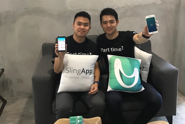 SlingApp co-founders (from left) CEO Teh Tian Ji with Lucas Wong 
