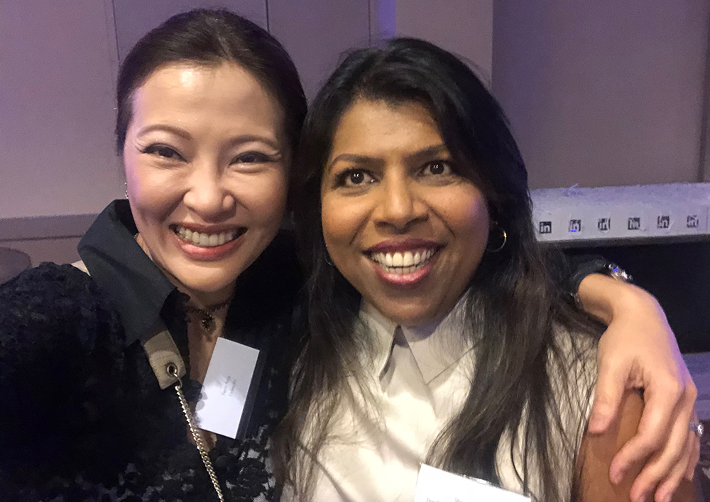 LinkedIn VP of Talent and Learning Solutions for Asia Pacific Feon Ang (left) with The CADS founder and CEO Sharala Axryd