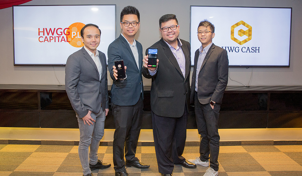The HWGG Capital team (from left) marketing manager Goh Ing Chien; CEO Gavin Lim; GM Mavis Mok; and IT manager Lee Zhern Je
