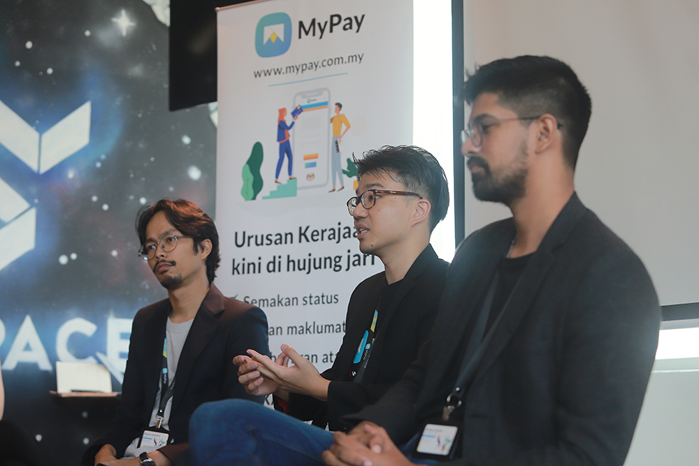 The MyPay team (from left) launcher Shairazi Sulastry; CEO Nick Liew; and CTO Joshua Smith 