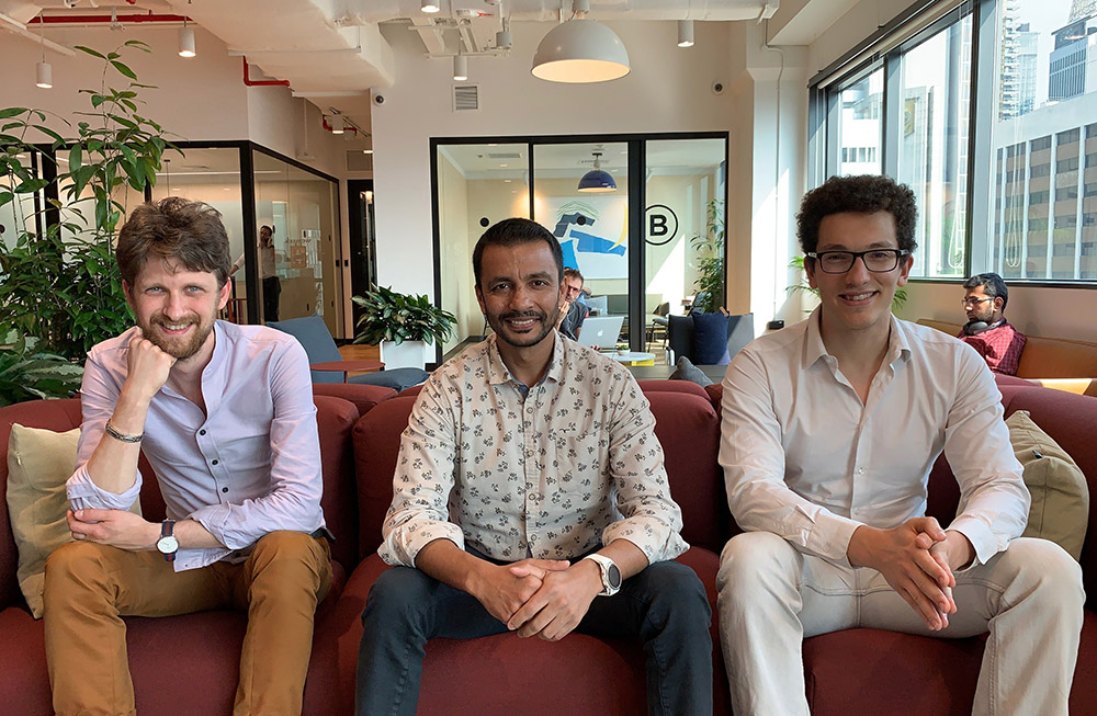 The Scibids team (From left) founder Julien Hirth; APAC MD Rahul Vasudev; and founder Rémi Lemonnier