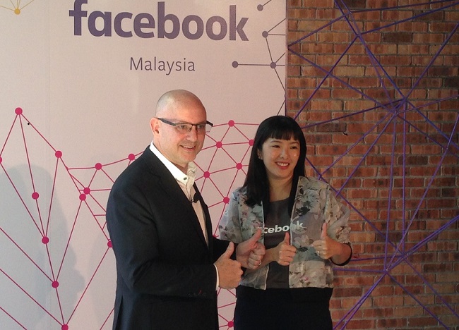 Facebook’s vice president of Asia Pacific Dan Neary (left) and Facebook Malaysia country manager Nicole Tan.