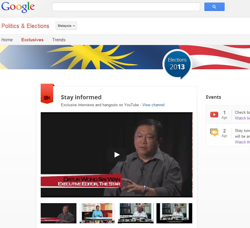 (2013 Top 10 Story) Google launches dedicated site for Malaysia’s general election
