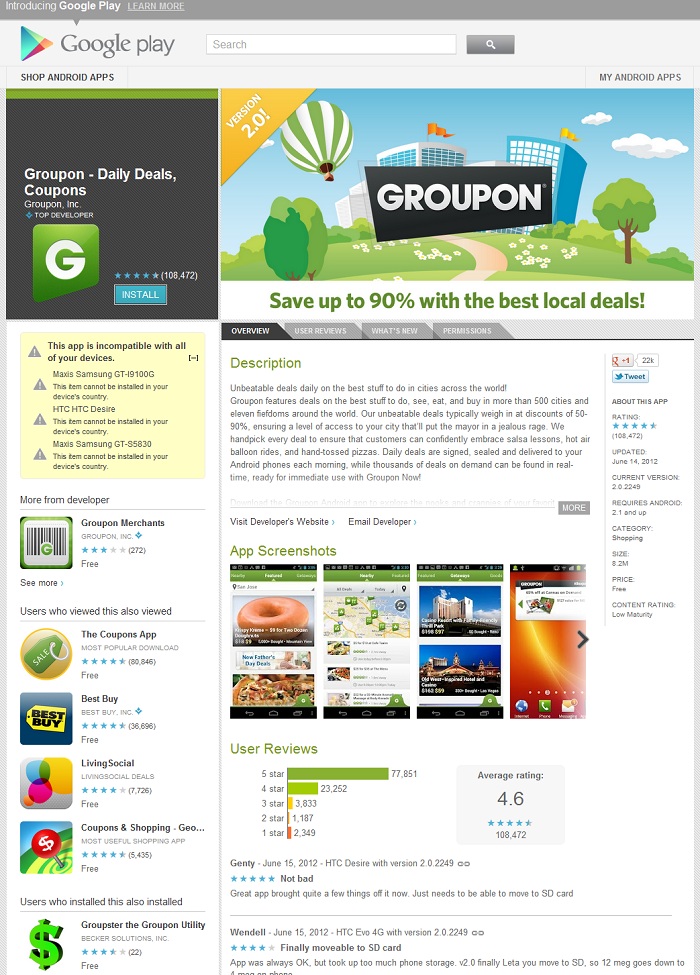 Groupon Malaysia gets on Android