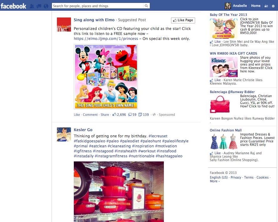 The effectiveness of targeted advertising on Facebook
