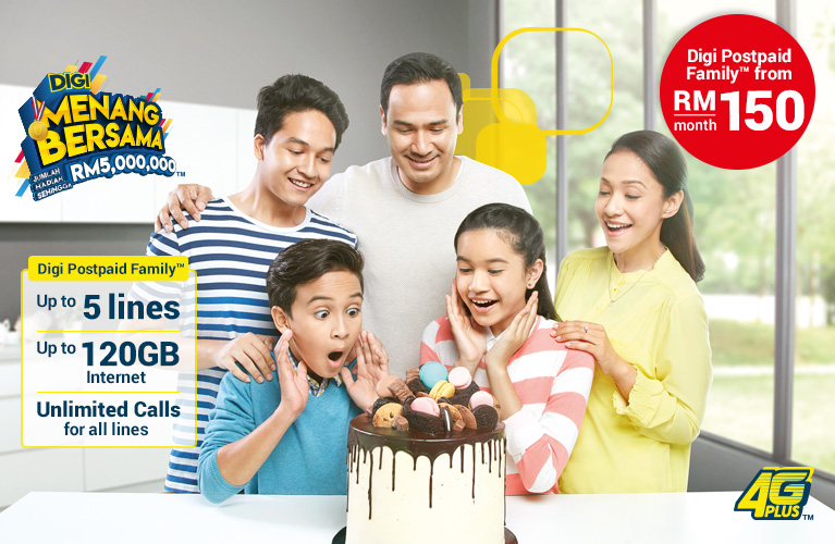 Digi’s Postpaid Family is one plan for all
