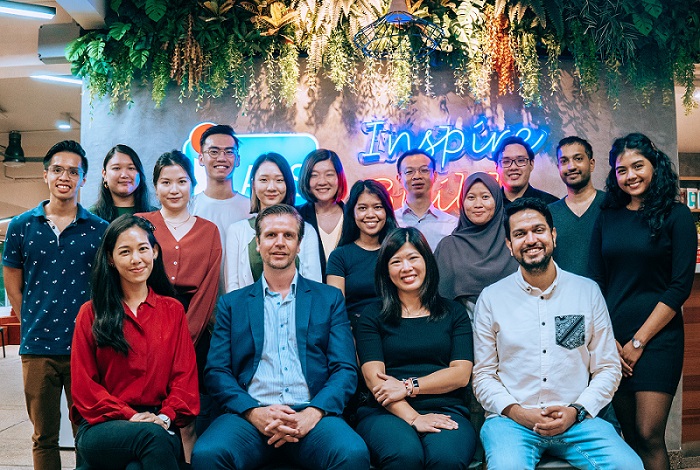 Matt van Leeuwen (seated 2nd left), Sunway Group Chief Innovation Officer and Sunway iLabs Director, with his team. Seated on the right is Jeff Sandhu who heads 42KL, the French founded innovative coding school.