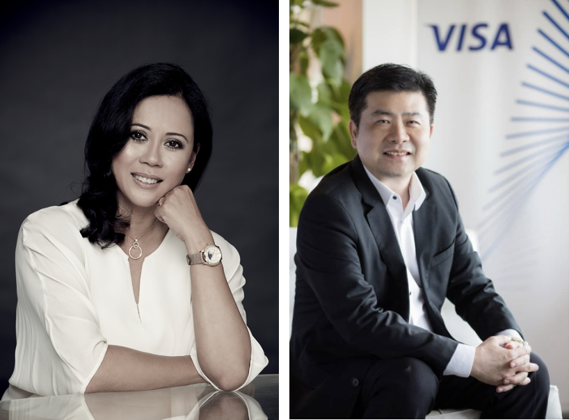 Left: Raja Teh Maimunah, CEO of Aeon Bank (M) Berhad and Ng Kong Boon, Visa country manager for Malaysia