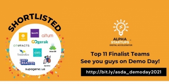 11 Finalists to battle it out at Alpha Startups Digital Accelerator (ASDA) 2021