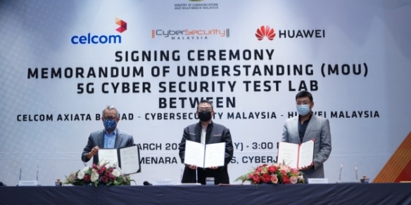 CSM, Celcom Axiata, Huawei sign 5G Cyber Security Test Lab MoU